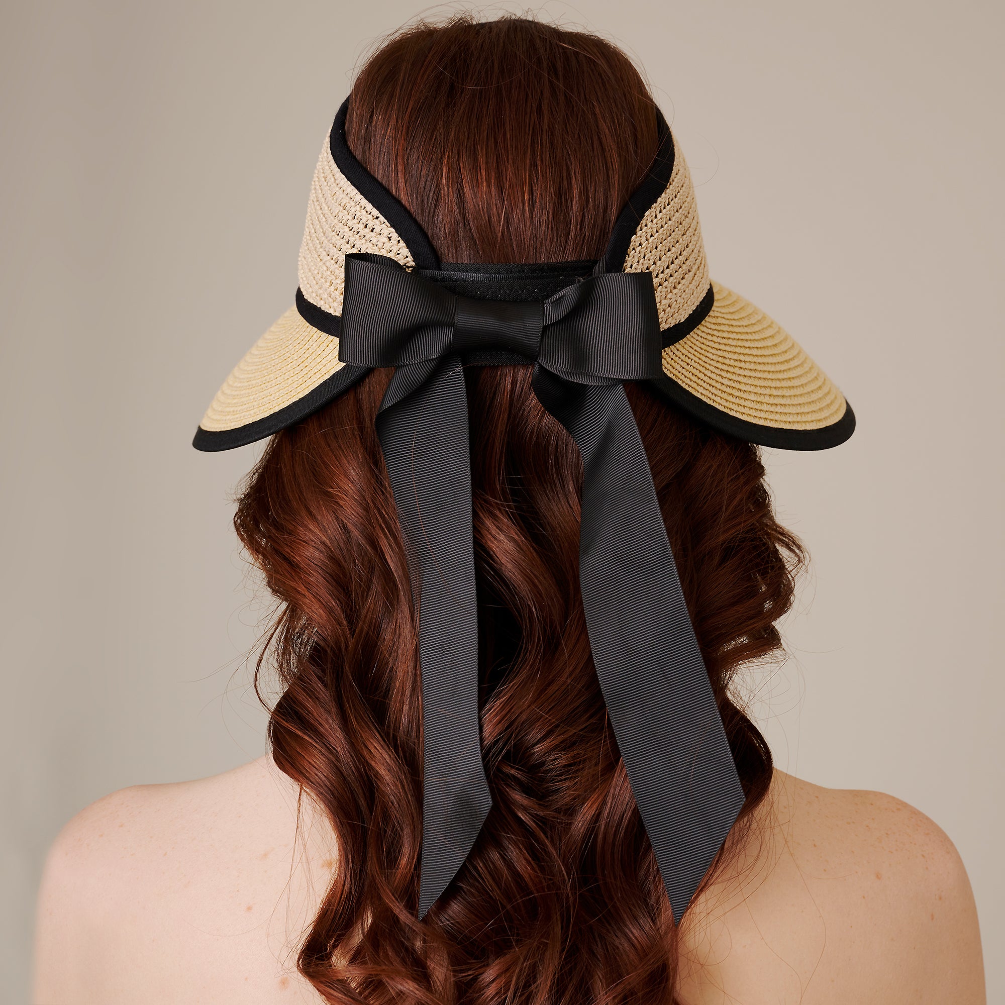 Ribbon Tie Visor Hat